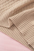 V-Neck Twist Knitted Vest Sweater